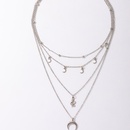 Nouveau collier  quatre couches avec pendentif lune en forme de serpent simple NHGY335787picture16