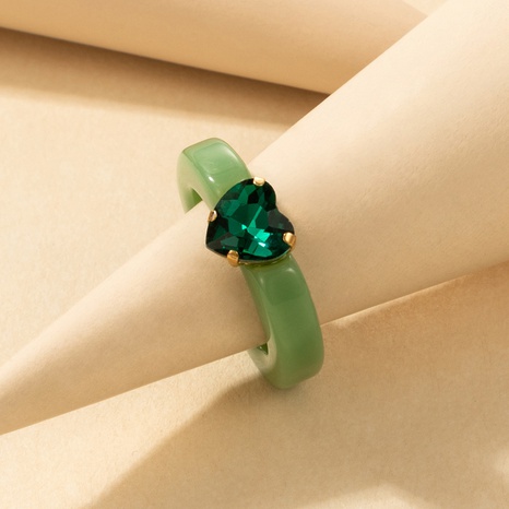 Mode kreative Diamant mehrfarbigen Harz Ring's discount tags
