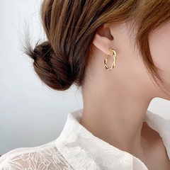 Korean geometric twist alloy earrings wholesale