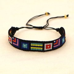 Bohemian Geometric Pattern Miyuki Beads Woven Bracelet
