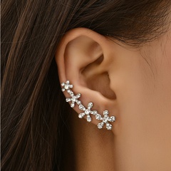 Korean sweet simple flower earrings