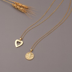 Fashion heart-shape elephant copper zircon necklace wholesale
