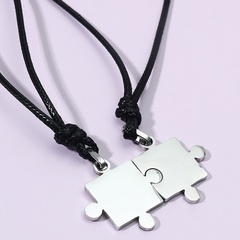 Korean stainless steel puzzle necklace wholesale