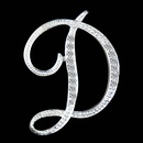 Einfache 26 englische Alphabet Diamant Brosche Grohandelpicture20