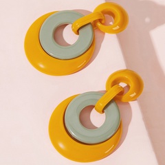 boucles d'oreilles en acrylique avec cercle goutte d'eau
