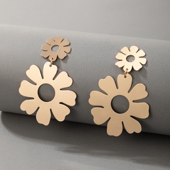 bohemian style alloy flower earrings