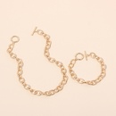 Hiphop geometric bracelet necklace set wholesalepicture8