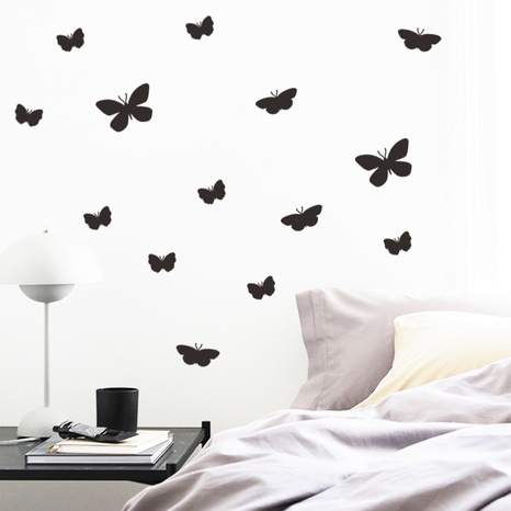 Einfache feste schwarze Schmetterling Wandaufkleber Großhandel's discount tags