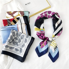 Korean printing silk square scarf wholesale