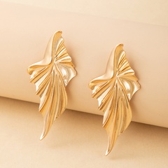 new simple irregular golden geometric earrings