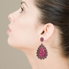 new fashion alloy inlaid rhinestone sequin earrings