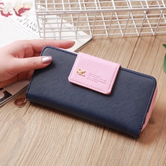 Korean two-fold wallet long zipper mobile phone bag card bag