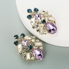 Korea geometric amethyst earrings wholesale