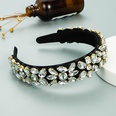 Baroque geometric glass diamonds handsewn fabric headband NHLN337804picture17