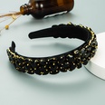 Baroque geometric glass diamonds handsewn fabric headband NHLN337804picture18