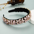 Baroque geometric glass diamonds handsewn fabric headband NHLN337804picture20