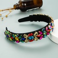 Baroque geometric glass diamonds handsewn fabric headband NHLN337804picture21