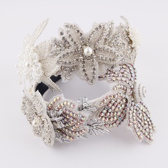 fashion inlaid colorful rhinestones pearls flowers headband