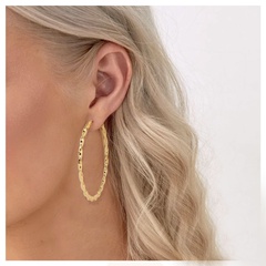 boucles d'oreilles dorées torsadées simples