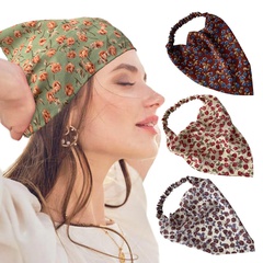 Fashion floral square elastic triangle scarf headband