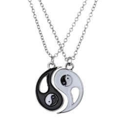 Fashion Tai Chi gossip yin yang hollow stitching necklace