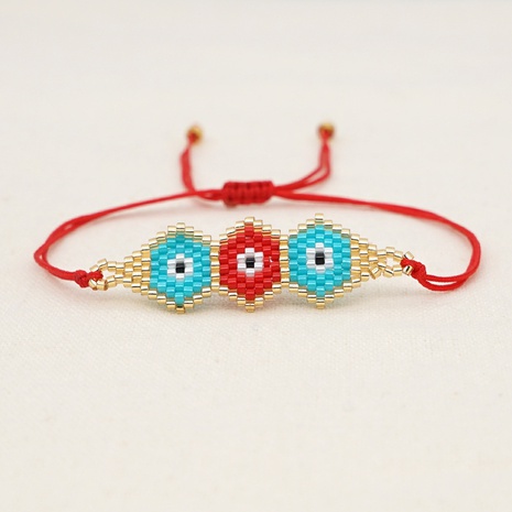 Fashion contrast color demon eye Miyuki bead bracelet's discount tags