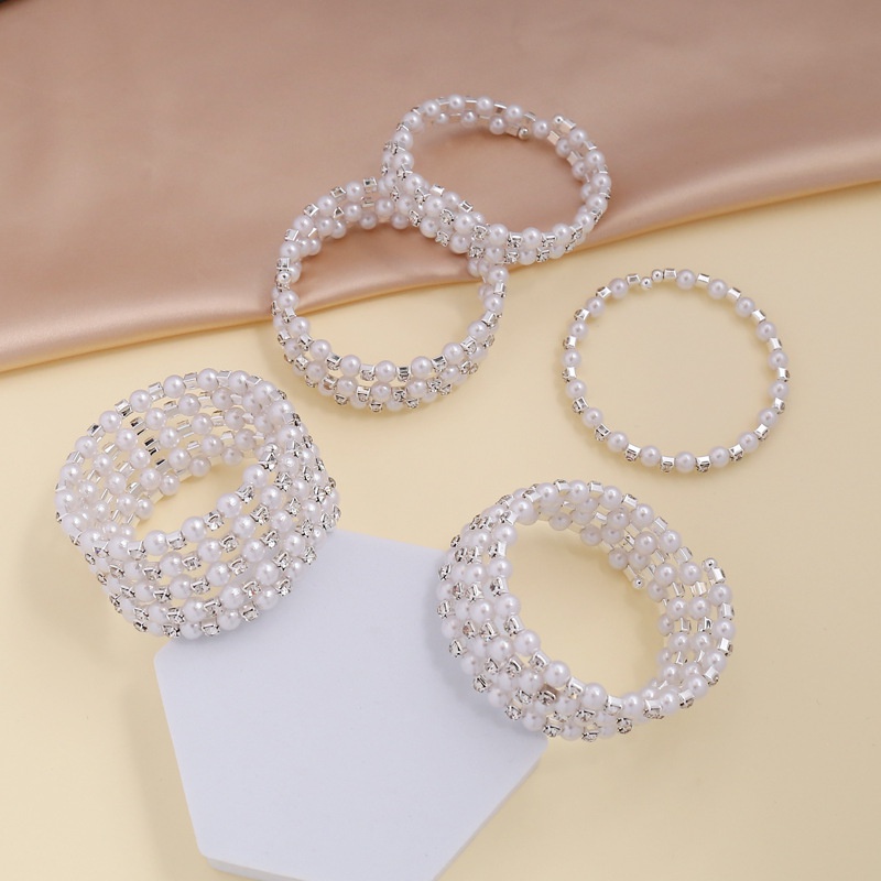 new multilayer pearl elastic bracelet