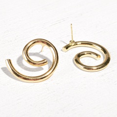 Simple circle geometric alloy earrings