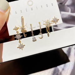 fashion zircon micro-inlaid mango star earrings