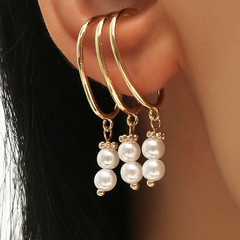 neue trendige Mode einfache Perle Ohr Knochenclip
