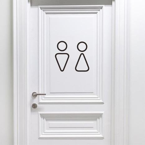 einfache Toilette Logo Schlafzimmer Veranda kommerziellen Wandaufkleber's discount tags