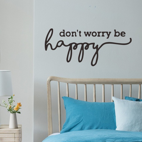 simple don't woeey be happpy English slogan wall sticker's discount tags