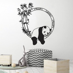 nouveaux stickers muraux de salon de porche panda de style chinois