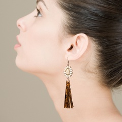 bohemian alloy white turquoise earrings