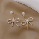 Modestil einfache neue Anhnger Perlenschleife Ohrringepicture8