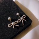Modestil einfache neue Anhnger Perlenschleife Ohrringepicture9