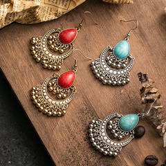 Bohemian style fashion exaggerated long bells circle earrings