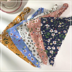 Bandeau en mousseline de soie triangle foulard en soie floral coréen en gros