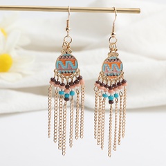 bohemian bead long tassel earrings wholesale