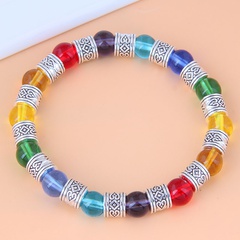 Korean fashion classic simple alloy glass beads bracelet