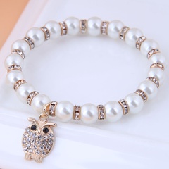 Korean Fashion alloy Pendant Pearl Owl bracelet