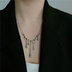 fashion new fashion irregular drop wax lava metal chain necklace