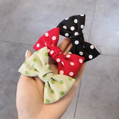 Korean polka dots bow children's hairpin wholesale