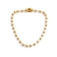 fashion simple golden round copper bead necklace bracelet setpicture15