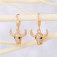 fashion round hollow microinlaid zircon alloy animal earringspicture11