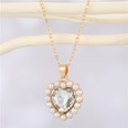 Mode einfache Liebe Perle Kristall Halskettepicture14