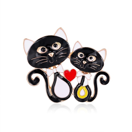 Korean cat alloy dripping oil brooch wholesale NHDR342200's discount tags