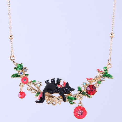 fashion luxury forest sweet cute cat hit color wild necklace NHSC342229's discount tags