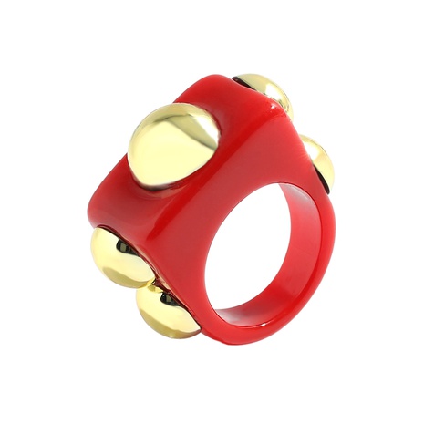 fashion candy color acrylic inlaid metal ring's discount tags