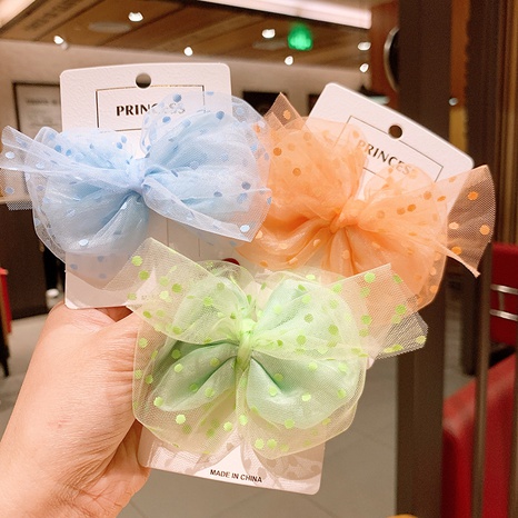 Koreanische Mode Mesh Lace Bogen einfache süße Kinder Haarnadel's discount tags